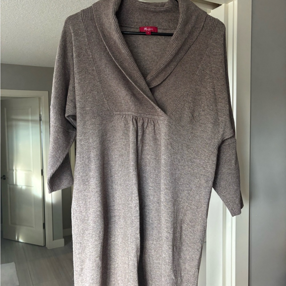 Monsoon Taupe Ribbed Knit Top - Picture 2 of 2